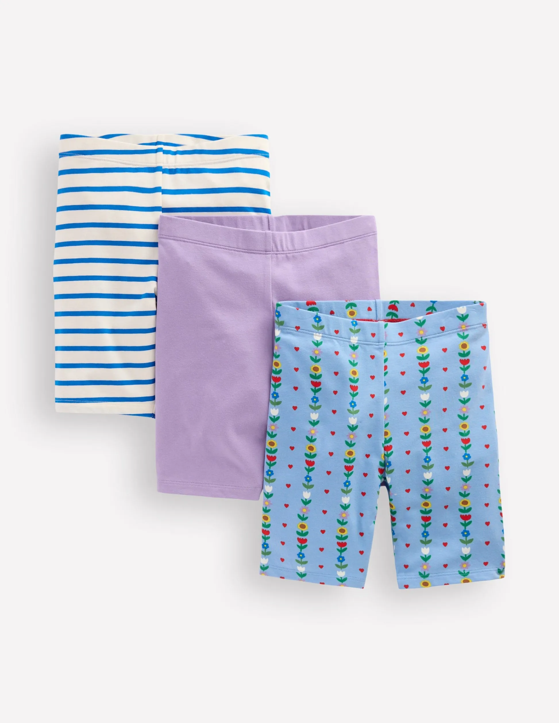 Boden Pantalons-3 cyclistes Motif Sunflower Garden bleu glacier