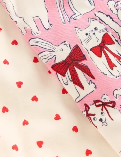 Boden Pyjamas & Chaussons-2 pyjamas douillets Motif animaux préférés rose chewing-gum