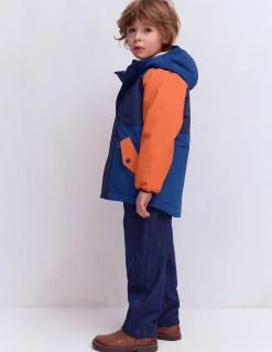 Boden Manteaux & Vestes-Anorak doublé de borg garçon Colourblock orange
