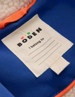 Boden Manteaux & Vestes-Anorak doublé de borg garçon Colourblock orange