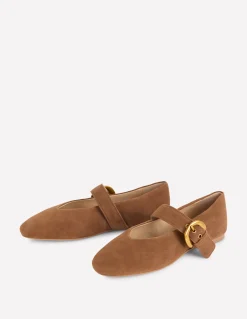 Boden Chaussures Plates-Babies plates Kylie à boucle Terre d'ombre