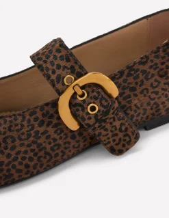 Boden Chaussures Plates-Babies plates Kylie à boucle Mini-léopard