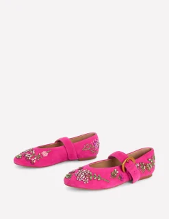 Boden Chaussures Plates-Babies plates Kylie à boucle Rose ornementé