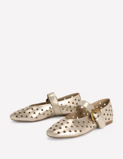 Boden Chaussures Plates-Babies plates Kylie à boucle Doré