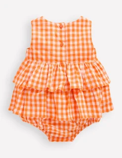 Boden Barboteuses & Ensembles-Barboteuse effet bulle Vichy Orange