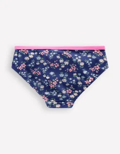 Boden Maillots & Tenues De Plage-Bas de bikini à motif Motif Meadow Floral bleu saphir
