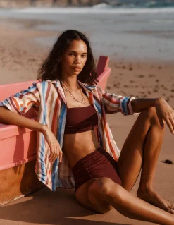 Boden Bikinis|Maillots De Bain-Bas de bikini froncé Kythira Aronia