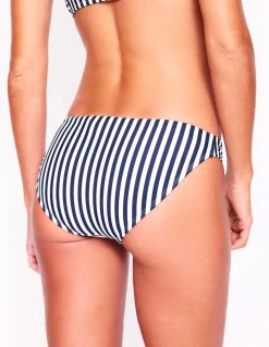 Boden Bikinis|Maillots De Bain-Bas de bikini intemporel Fines rayures bleu marine, ivoire