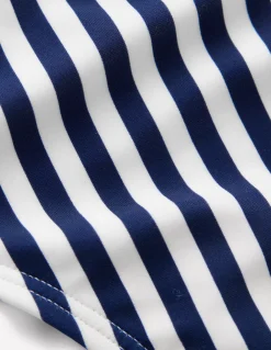 Boden Bikinis|Maillots De Bain-Bas de bikini intemporel Fines rayures bleu marine, ivoire