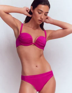 Boden Bikinis|Maillots De Bain-Bas de bikini intemporel à fronces Fuschia vif