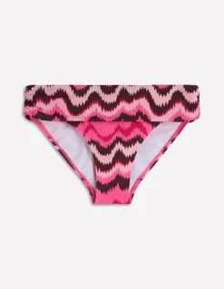 Boden Bikinis|Maillots De Bain-Bas de bikini intemporel à revers Rose, motif Zig Zag Wave