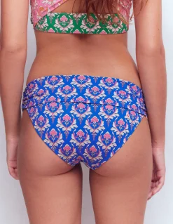 Boden Bikinis|Maillots De Bain-Bas de bikini intemporel à revers Bleu, motif Ornamental Stamp