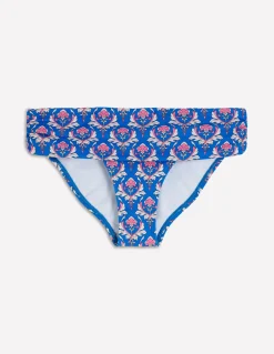 Boden Bikinis|Maillots De Bain-Bas de bikini intemporel à revers Bleu, motif Ornamental Stamp