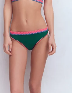 Boden Bikinis|Maillots De Bain-Bas de bikini Porto Vert mangrove, broderie