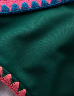 Boden Bikinis|Maillots De Bain-Bas de bikini Porto Vert mangrove, broderie