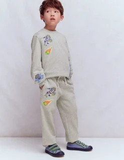 Boden Ensembles Assortis|Bas De Jogging-Bas de jogging à écussons Motif spatial gris