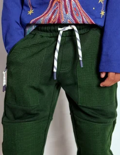 Boden Bas De Jogging-Bas de jogging à genoux renforcés Tissu ripstop vert pin