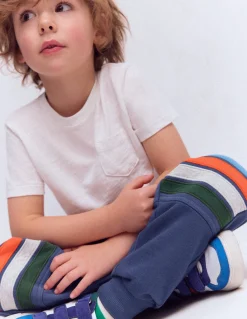 Boden Bas De Jogging-Bas de jogging à genoux renforcés Rayé bleu tribord aux genoux