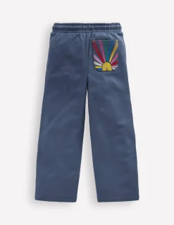 Boden Pantalons|Ensembles Assortis-Bas de jogging Bobbie à appliqués Soleil indigo vintage