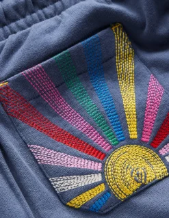 Boden Pantalons|Ensembles Assortis-Bas de jogging Bobbie à appliqués Soleil indigo vintage