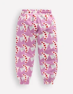 Boden Pantalons|Ensembles Assortis-Bas de jogging fun imprimé Colombes violet