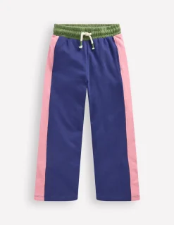 Boden Pantalons|Ensembles Assortis-Bas de jogging large colourblock Colourblock bleu tribord