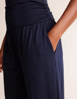 Boden Pantalons-Bas de jogging sarouel en jersey Bleu Marine, Petits Pois