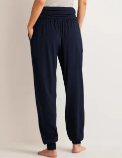 Boden Pantalons-Bas de jogging sarouel en jersey Bleu Marine, Petits Pois