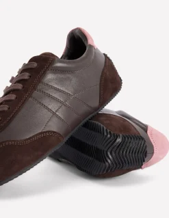 Boden Baskets|Chaussures Plates-Baskets Delphine à semelles fines Chocolat