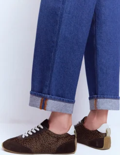 Boden Baskets|Chaussures Plates-Baskets Delphine à semelles fines Cœurs folk rouge rockabilly