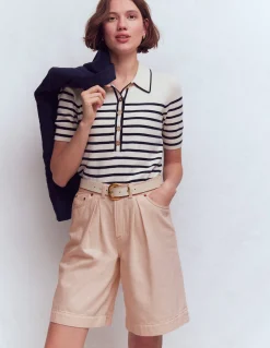 Boden Tenues De Travail|Shorts-Bermuda en jean Écru