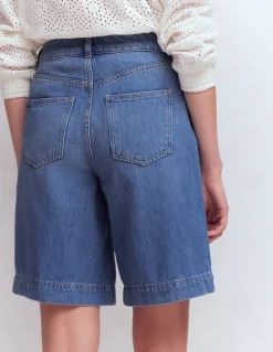 Boden Shorts-Bermuda en jean Blanc/Cerf