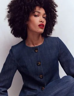 Boden Tenues De Travail|Manteaux & Vestes-Blazer Hampstead en sergé de coton Bleu marine