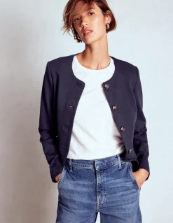 Boden Tenues De Travail|Manteaux & Vestes-Blazer Hampstead en sergé point de Rome Bleu marine