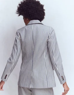 Boden Tenues De Travail|Ensembles Assortis-Blazer Woodbridge décontracté Bleu et Ivoire à Rayures