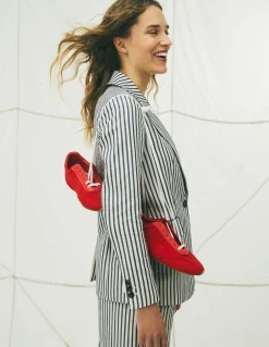 Boden Tenues De Travail|Ensembles Assortis-Blazer Woodbridge décontracté Bleu et Ivoire à Rayures