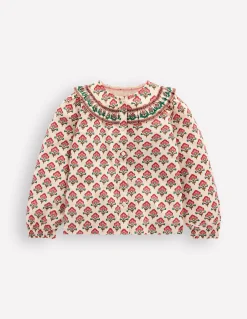 Boden Tops & T-Shirts|Ensembles Assortis-Blouse à empiècement volanté Motif floral xylographique