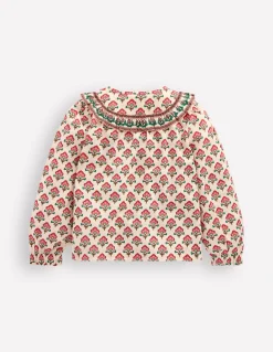 Boden Tops & T-Shirts|Ensembles Assortis-Blouse à empiècement volanté Motif floral xylographique