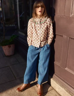Boden Tops & T-Shirts|Ensembles Assortis-Blouse à empiècement volanté Motif floral xylographique