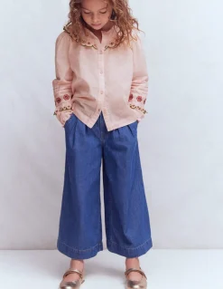 Boden Tops & T-Shirts-Blouse à empiècement volanté Broderie lotus