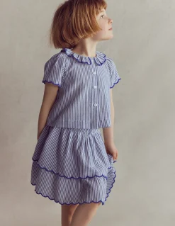 Boden Tops & T-Shirts|Ensembles Assortis-Blouse boutonnée Rayé bleu/ivoire