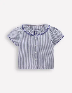 Boden Tops & T-Shirts|Ensembles Assortis-Blouse boutonnée Rayé bleu/ivoire