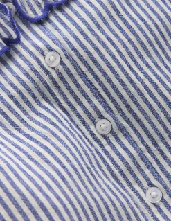 Boden Tops & T-Shirts|Ensembles Assortis-Blouse boutonnée Rayé bleu/ivoire