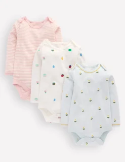 Boden Tops & Bodies|Ensembles Assortis-3 bodies en coton Pâquerette multi