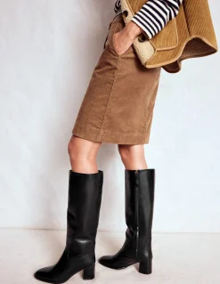 Boden Tenues De Travail-Bottes hauteur genou élégantes Skye Noir