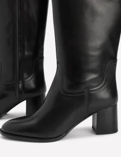 Boden Tenues De Travail-Bottes hauteur genou élégantes Skye Noir