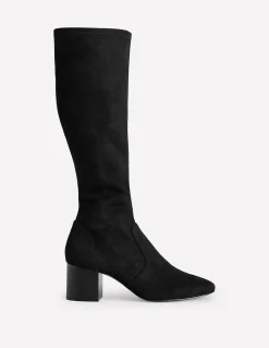 Boden Chaussures À Talons-Bottes hauteur genou stretch à talons Noir