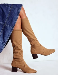 Boden Tenues De Travail-Bottes stretch à talons carrés Baies
