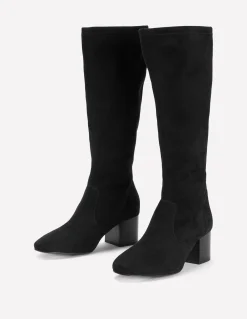 Boden Tenues De Travail-Bottes stretch à talons carrés Noir
