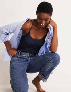 Boden Tops & T-Shirts-Caraco uni Bleu Marine, Petits Pois